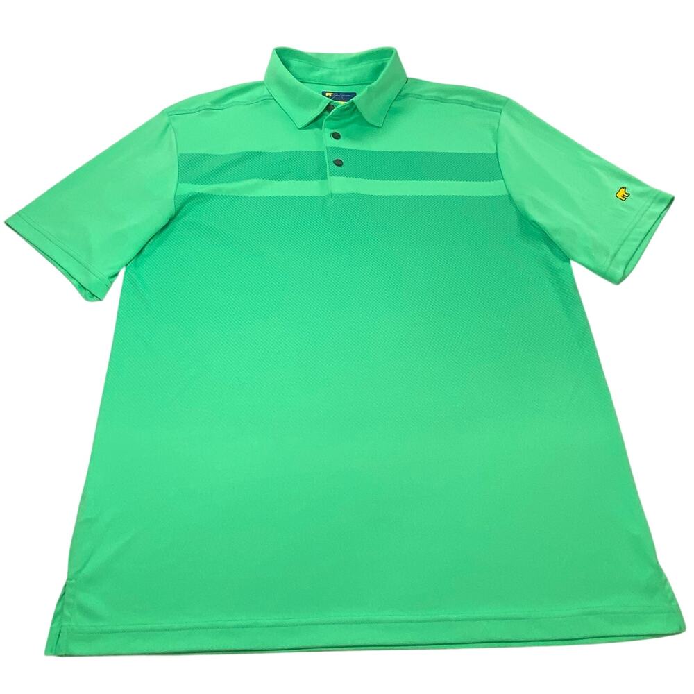 Jack Nicklaus Bright Green Golf Polo Men’s Large • Golden Logo • 100% Poly
